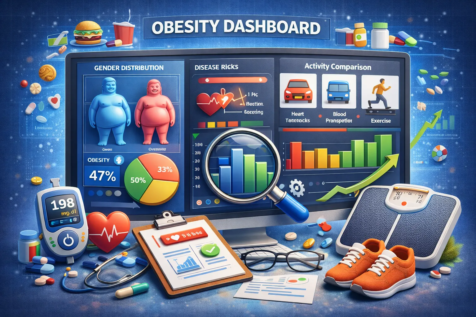 Screenshot of Obesity Dashboard